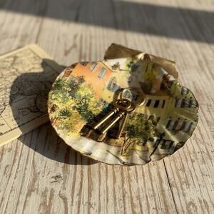 Charleston Rainbow Row Shell Ring Dish Handmade Trinket Dish Southern Gift